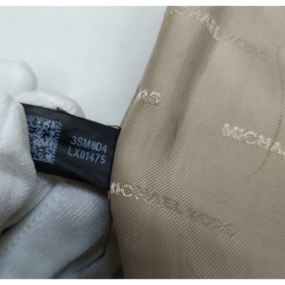 Michael Kors Jet Set Brown Crossgrain Leather Pockets Zipper Tote Shoulder Bag - Picture 12 of 16